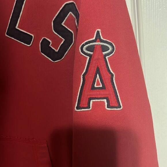 🔥🔥 Vintage ANAHEIM ANGELS MLB Full Zip Reverse Weave Hoodie Jacket - EXCELLENT - Picture 6 of 15